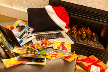 Album with photos of travel and vintage