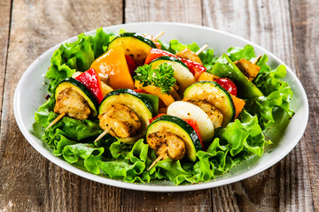 Shish kebabs - grilled meat and vegetables
