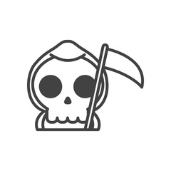 cute little boy head with death costume