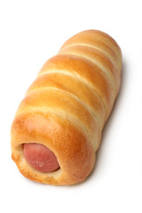 Sausage baked in dough