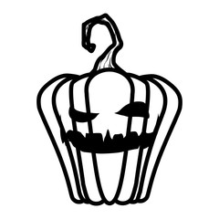 halloween pumpkin with face character