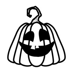 halloween pumpkin with face character