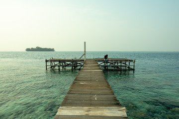 Fototapeta na wymiar some photos that I took on Kotok Island, Jakarta, Indonesia.