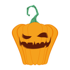 halloween pumpkin with face character