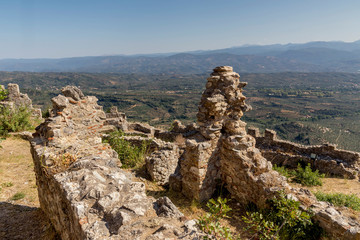 Open-air museum Mistras. The medieval city in Greece, near town Sparta.