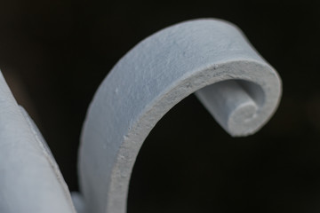 White painted metal pattern on the bridge