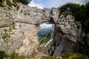Loserfenster - Loser stone window in Austria Alps near Altaussee village