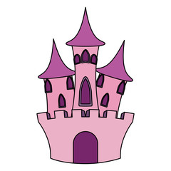 princess pink castle fairytale icon