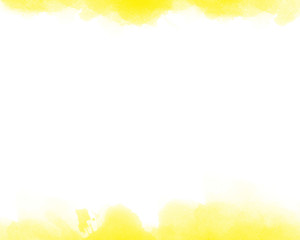 Obraz premium Beautiful yellow watercolor abstraction on a black background