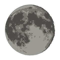 moon full night isolated icon