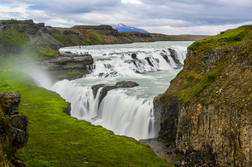 Long exposure photo of Gullfoss waterfall