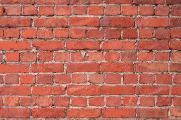 Obraz premium Old dirty grunge red brick wall background