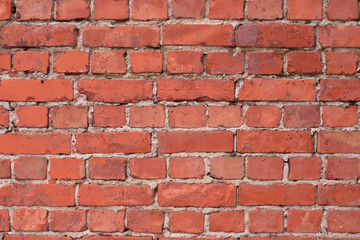 Old dirty grunge red brick wall background