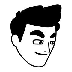 Isolated man head vector design