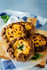 Potato pumpkin rye galette mini