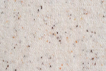 Fotobehang Beige melange fabric knitted texture background. Cotton jersey.  © ed2806