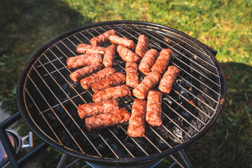grilled meat rolls, Serbian dish 