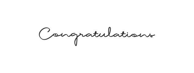 Congratulations calligraphy. Hand written text. Congrats Lettering. Calligraphic vector banner.