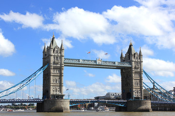 Tower bridge on a sunny day in London