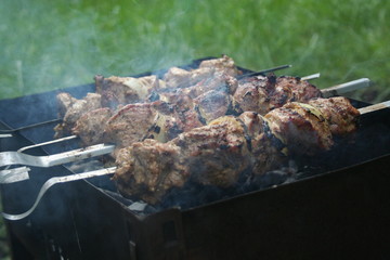 meat on the grill