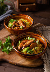 Fresh tomato pasta with salmon