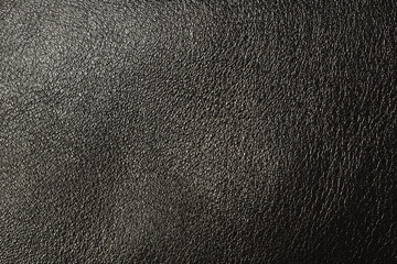 Genuine leather texture. Leather colored in black for background