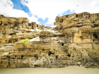 Verwitterte Felsen an der Praia Varandinha, Boa Vista, Kapverden