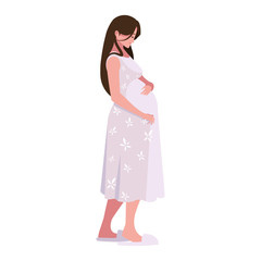 Isolated pregnant woman vector design