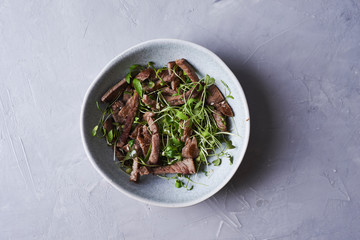 salad with beef