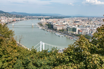 Fototapeta na wymiar view to Budapest from Mont Gellert 