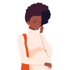 Isolated pregnant woman vector design