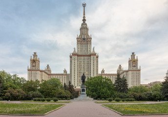 Fototapeta na wymiar Seven Sisters, Historical Skyscrapers in American Style, Moskow Russia