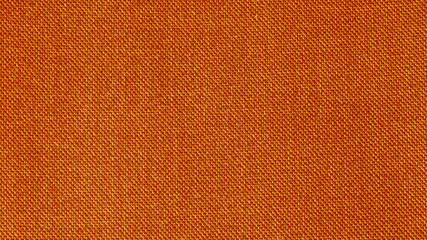 Orange woven fabric texture. Textile background. Closeup