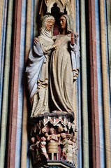 Obraz premium Maria begegnet Elisabeth, Münster, Freiburg im Breisgau