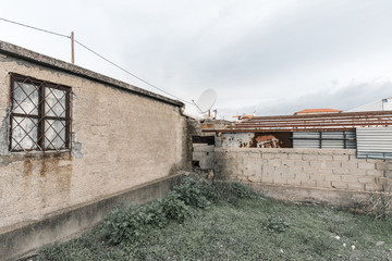 Fototapeta na wymiar empty space, ruins and old building 