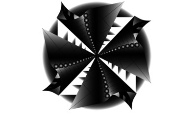 Vector abstract shadow windmill mandala