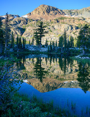 Jack's Peak Reflected in Half Moon Lake Desolation Wilderness California