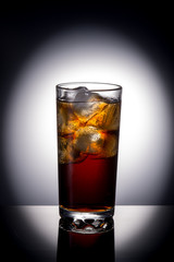  cocktail with cola on the background