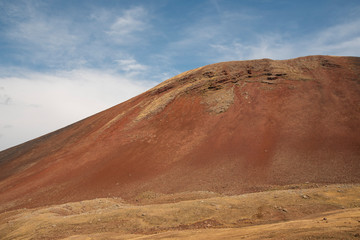 Beautiful landscape, panoramic view on the volcanic red mountains. Armenia Azhdahak mountain. 