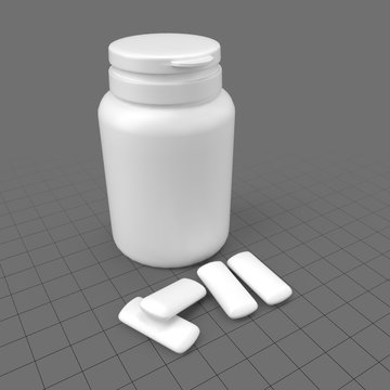Chewing gum bottle