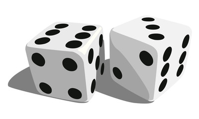dice realistic vector illustration isolated
