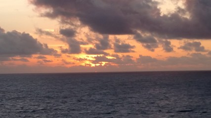 sunset on the ocean