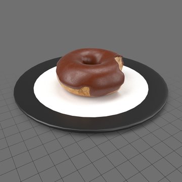 Doughnut on a plate