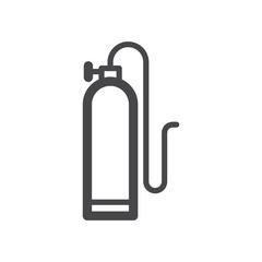 Oxygen tank vector icon, simple sign for web site and mobile app.