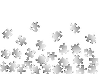 Abstract brainteaser jigsaw puzzle metallic 