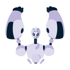 Isolated technology robot vector design