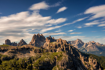 Panoramic view on Dolomites, Italy