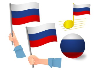 russia flag icon set