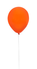 Orange balloon on white background. Halloween party