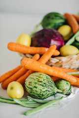make natural pickles at home.materials required for winter pickle. gherkin, cucumber, melon,   lemon, garlic,red cabbage,white cabbage carrot, vinegar etc...